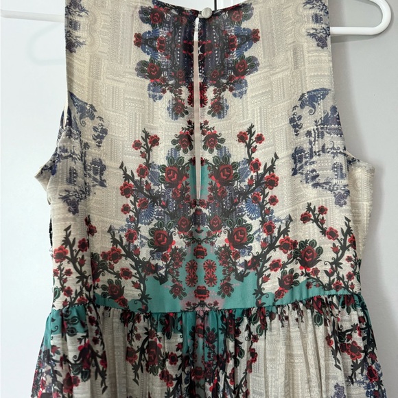 Bhanuni By JYOTI Size 0 Black Roses Beaded Maxi Dress Green Anthropologie Madera - Picture 8 of 10